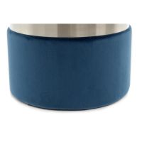 Hocker Zora 125 2-er Set Hellblau / Silber / Blau - 36 cm (L) x 36 cm (B) x 44 cm (H)