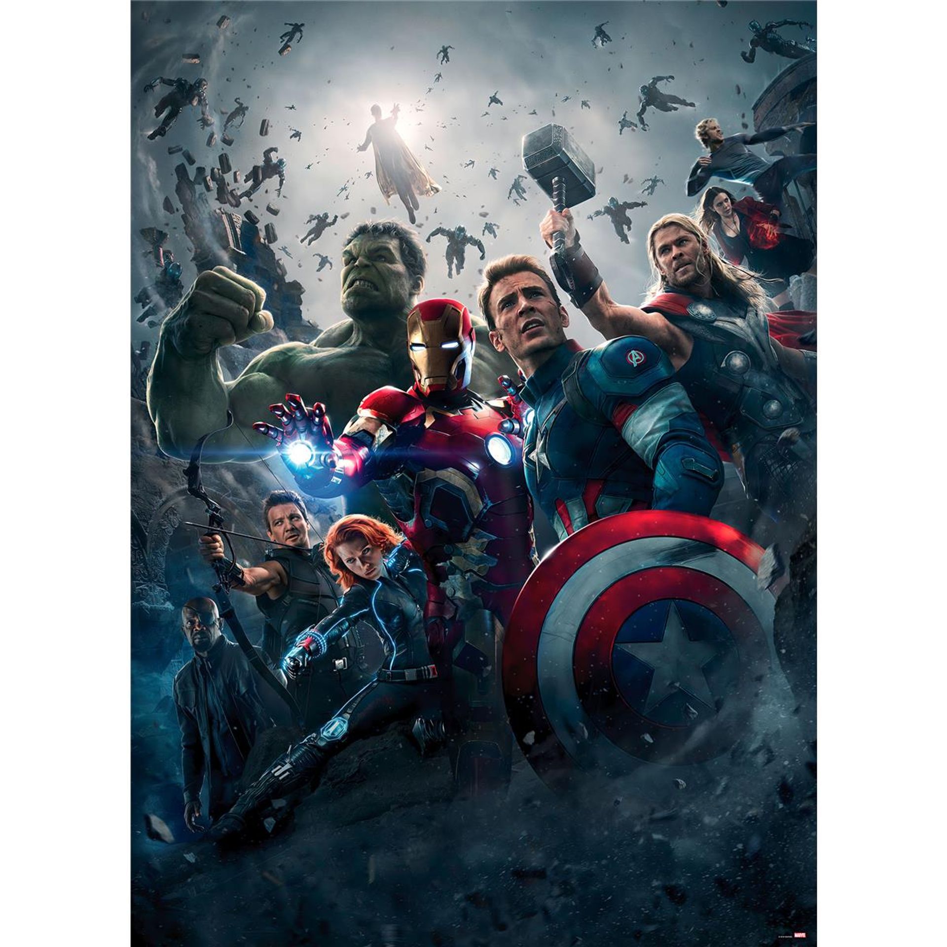 Papier Fototapete - Avengers Age of Ultron Movie Poster - Größe 184 x 254 cm