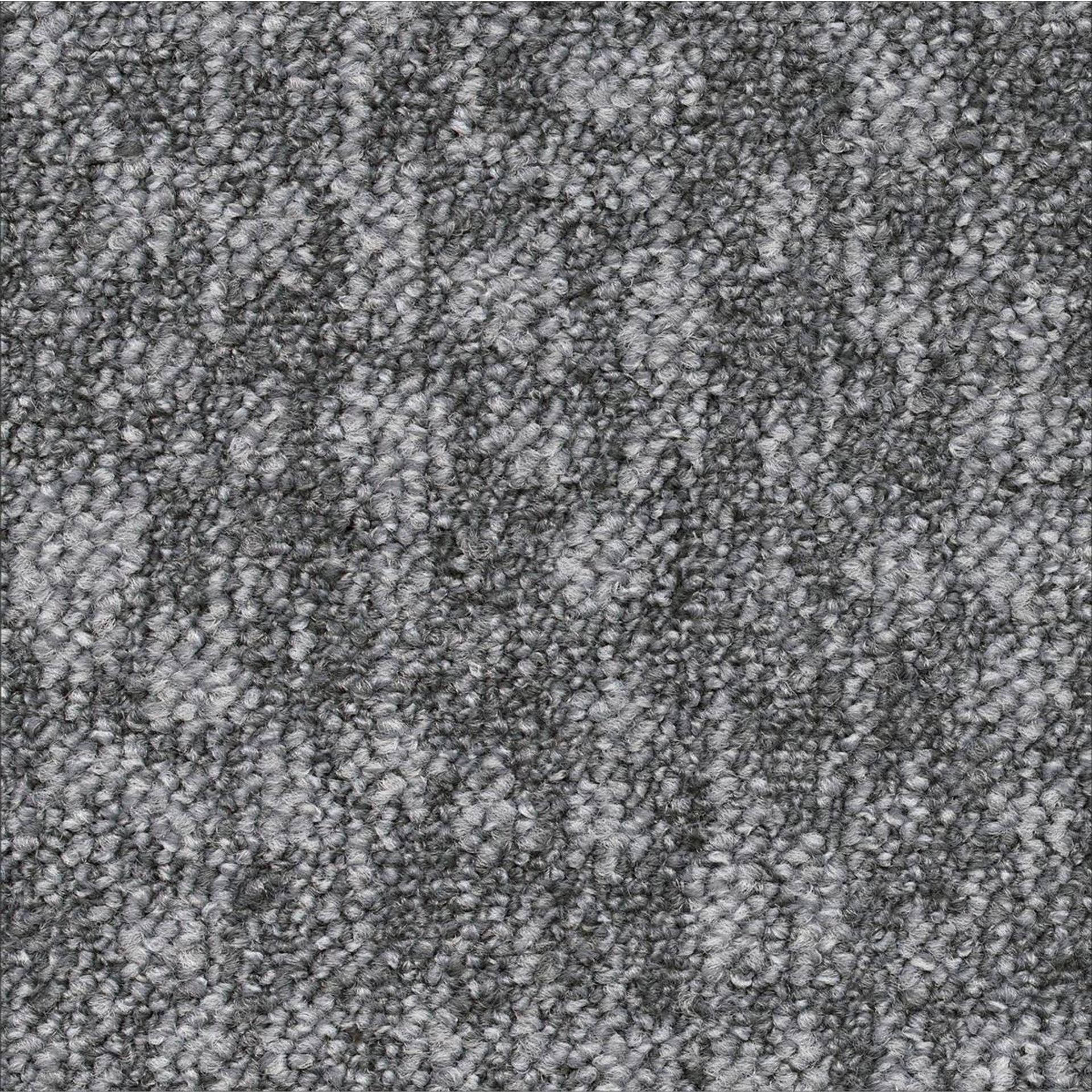 Teppichfliesen 50 x 50 cm Schlinge strukturiert Orchard AB21 9023 Grau Organisch